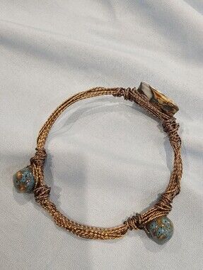 Western Vibe Wire And Stone Bangle Bracelet Cable Wire Rope Wire Cowgirl